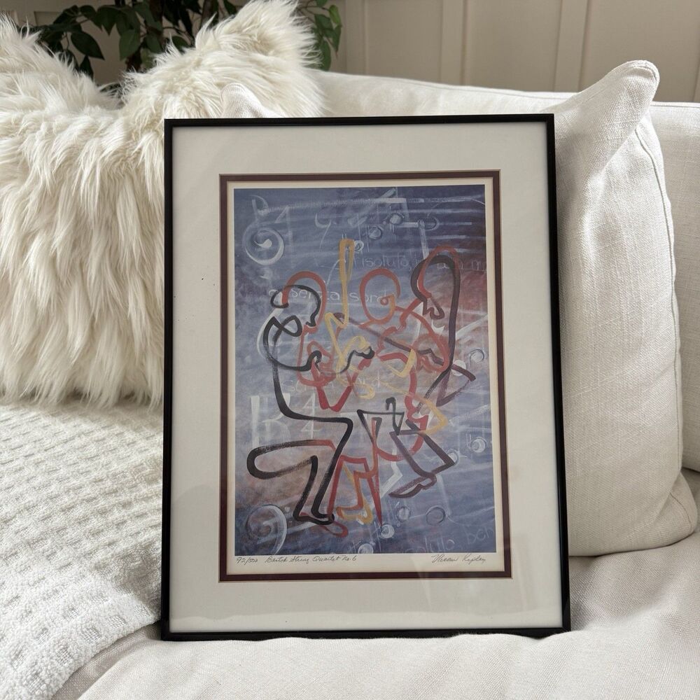Vintage Ripley Signed LE Print 92/500 Bartok String Quartet No 6 Abstract Art
